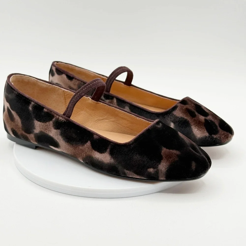Madewell Greta Ballet Flat Size 8.5 Leopard / Espresso Womens - NEW IN BOX